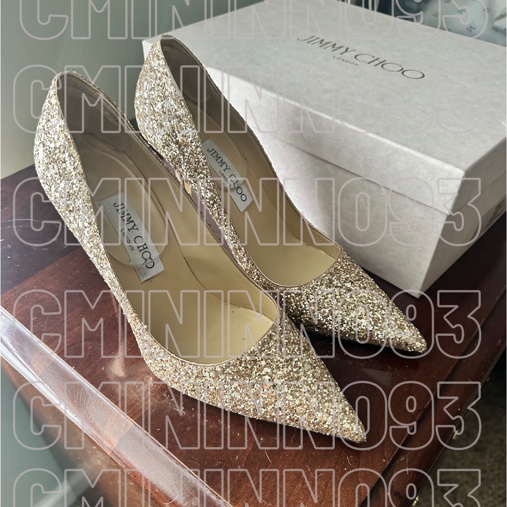 Jimmy Choo Abel Glitter Heels